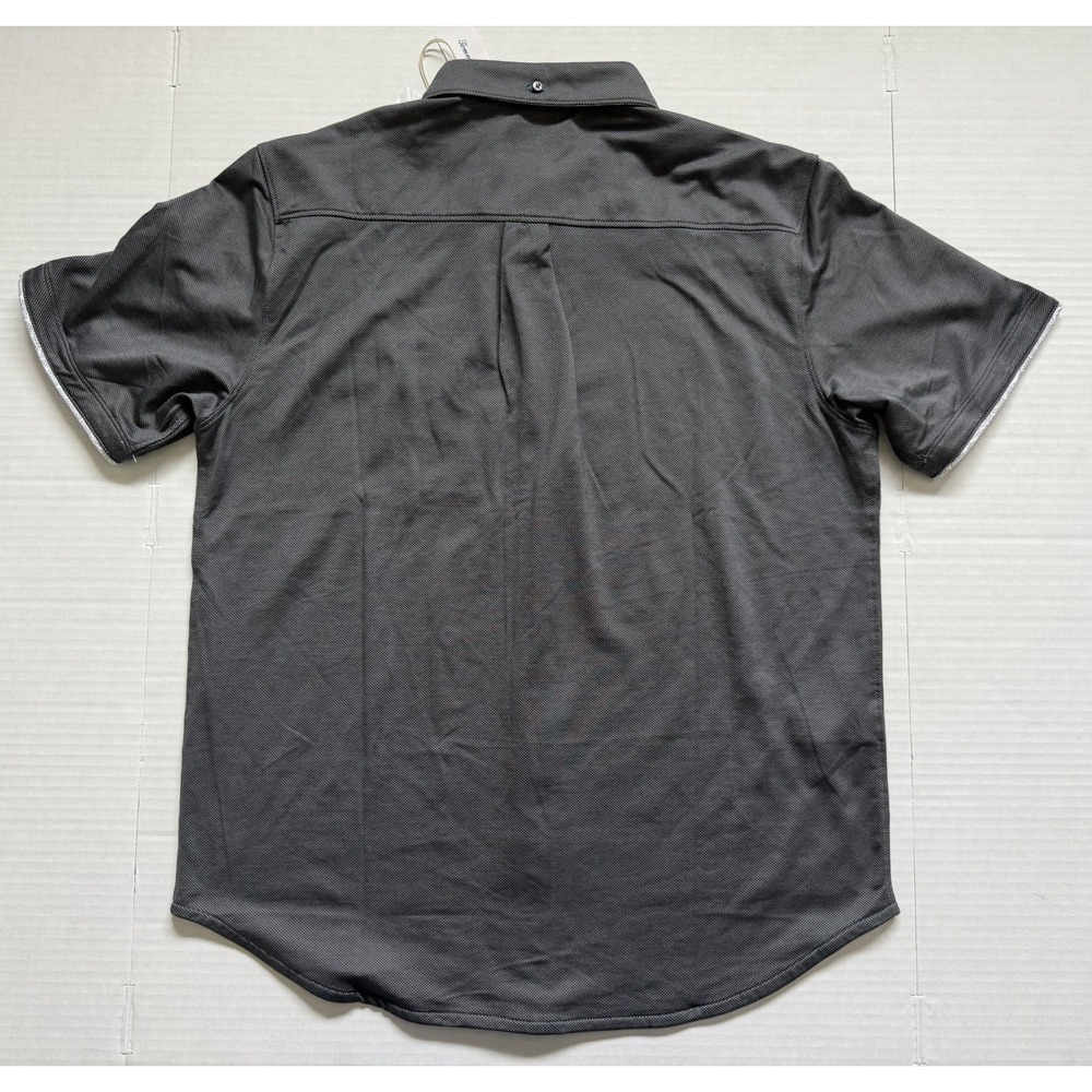 Tommy Bahama San Lucio Stretch Grey New Medium M Short Sleeve Button Up - Picture 9 of 9